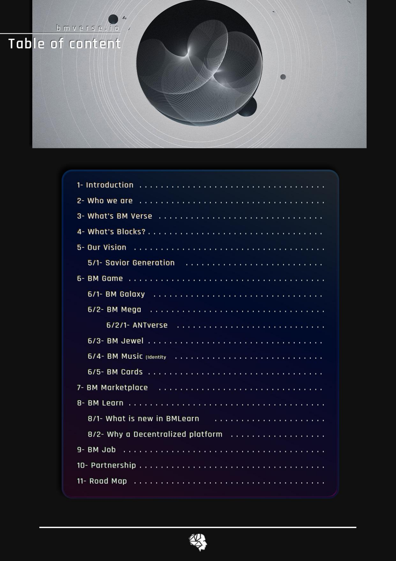 BMVerse whitepaper collection structure
